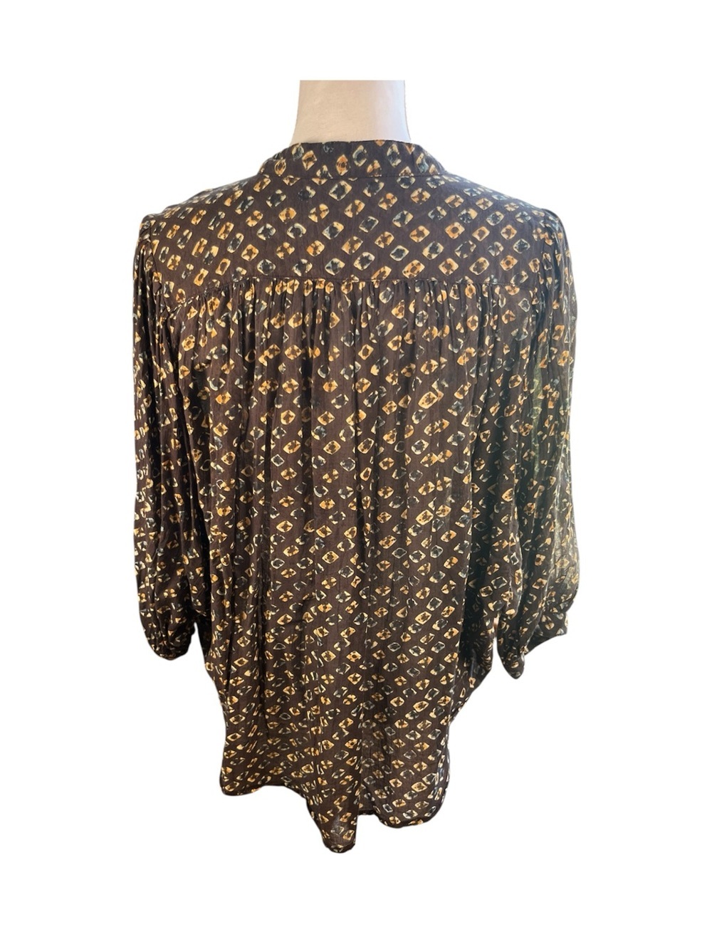 Anthropologie Pamela Brown Motif Printed Blouse View 4